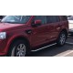 Пороги с площадкой чёрный алюминиевый лист для Land Rover Freelander 2006-2014