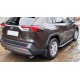 Пороги с площадкой алюминиевый лист для Toyota RAV4 2019-2024