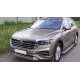 Пороги с площадкой чёрный алюминиевый лист для Volkswagen Touareg 2018-2024
