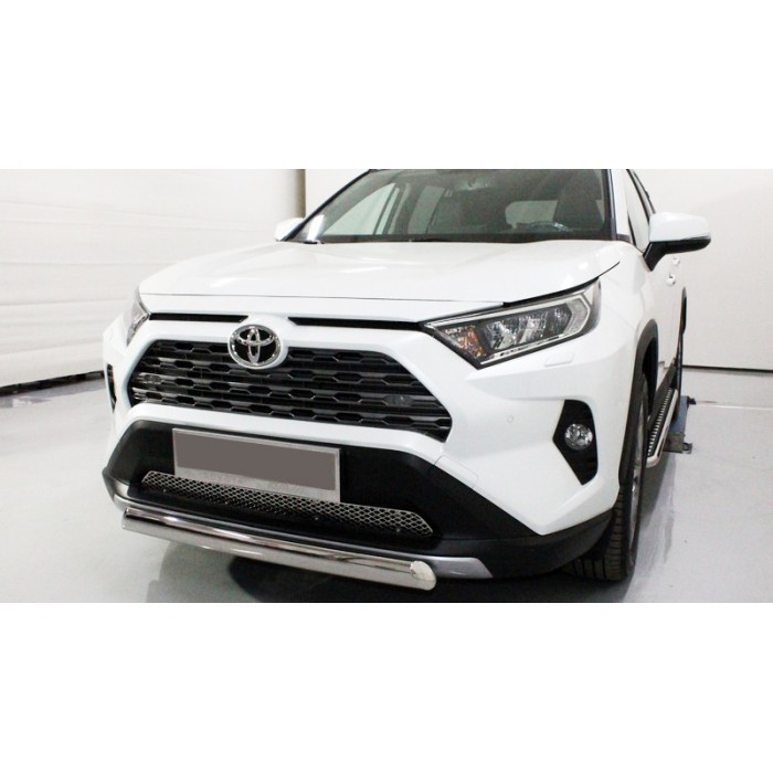 Пороги с площадкой алюминиевый лист для Toyota RAV4 2019-2024