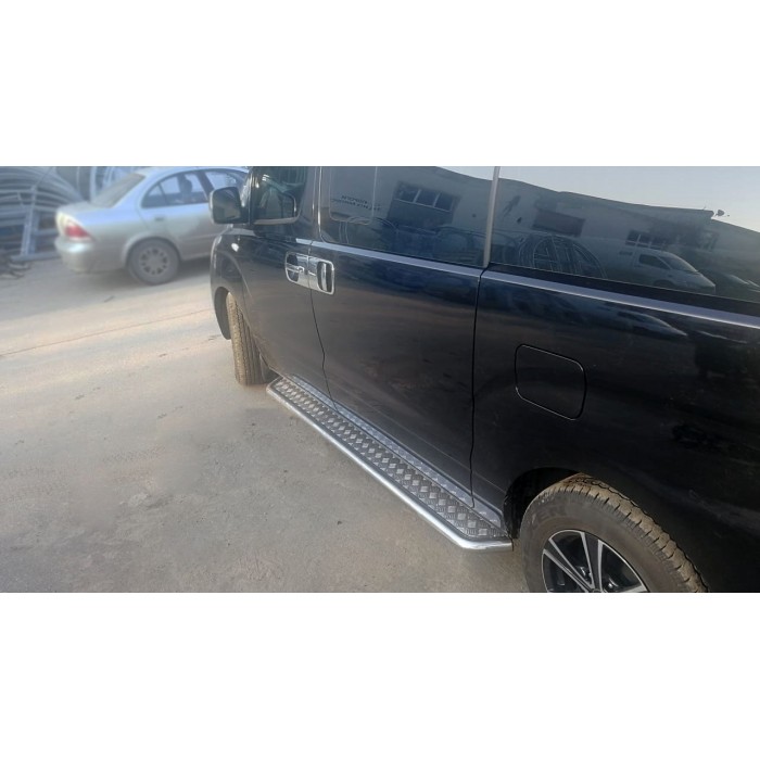Пороги с площадкой алюминиевый лист для Hyundai H1 Starex 2007-2018