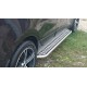 Пороги с площадкой чёрный алюминиевый лист для Kia Sorento 2002-2009