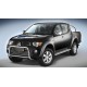 Пороги с площадкой алюминиевый лист для Mitsubishi L200 2014-2015
