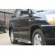 Пороги с площадкой чёрный алюминиевый лист для Kia Sportage 2004-2010