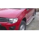 Пороги с площадкой алюминиевый лист для Mitsubishi L200 2014-2015