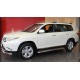Пороги с площадкой чёрный алюминиевый лист для Toyota Highlander 2014-2016