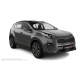 Пороги алюминиевые чёрные для Kia Sportage 2016-2018
