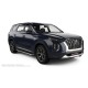 Пороги с площадкой чёрный алюминиевый лист для Hyundai Palisade 2020-2024