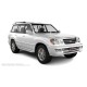 Пороги алюминиевые с нержавеющей площадкой для Lexus LX-470 2002-2007