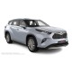 Пороги алюминиевые чёрные для Toyota Highlander 2020-2024
