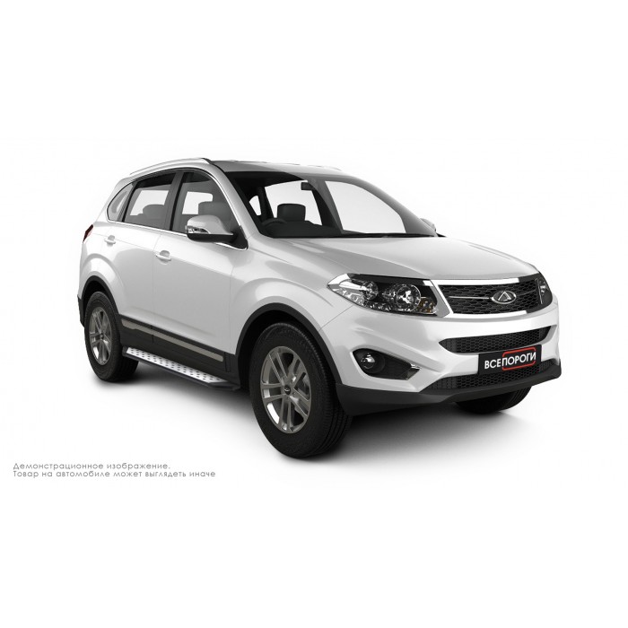 Пороги алюминиевые ОЕМ BMW-стиль для Chery Tiggo 5 2016-2020