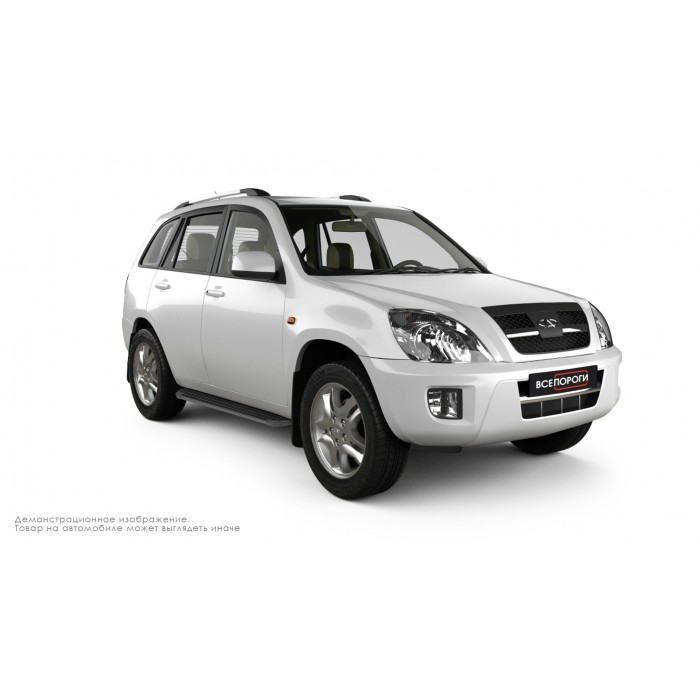 Пороги алюминиевые в полоску для Chery Tiggo FL 2013-2018