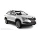 Пороги алюминиевые в полоску для Skoda Karoq 2020-2024