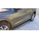 Пороги алюминиевые чёрные для Audi Q5 2016-2024