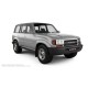 Пороги алюминиевые в полоску для Toyota Land Cruiser 80 1989-1998