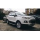 Пороги с площадкой чёрный алюминиевый лист для Ford Ecosport 2018-2024