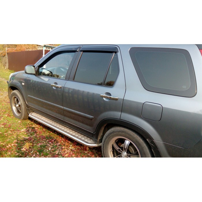 Пороги с площадкой алюминиевый лист для Honda CR-V 1997-2007