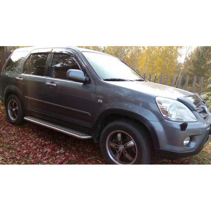 Пороги с площадкой алюминиевый лист для Honda CR-V 1997-2007