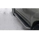 Пороги с площадкой чёрный алюминиевый лист для Haval H2 2014-2021