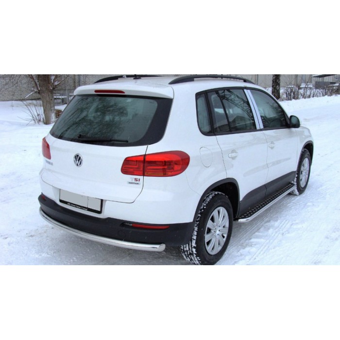 Пороги с площадкой алюминиевый лист для Volkswagen Tiguan 2011-2016