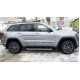 Пороги с площадкой чёрный алюминиевый лист для Jeep Grand Cherokee 2013-2017