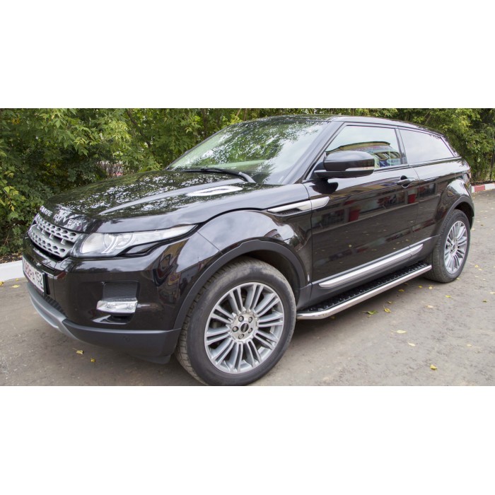 Пороги с площадкой алюминиевый лист для Range Rover Evoque 2011-2015