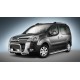 Пороги с площадкой чёрный алюминиевый лист для Citroen Berlingo 2008-2024