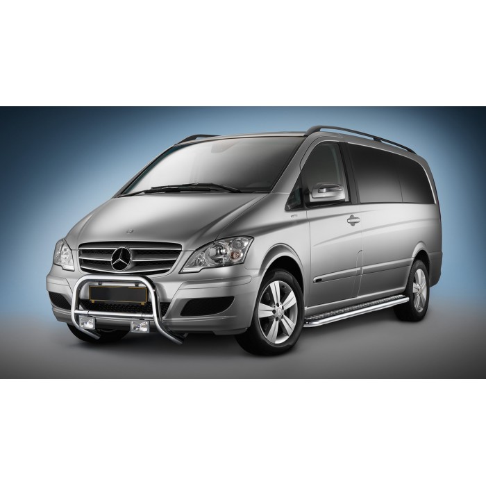 Пороги с площадкой алюминиевый лист для Mercedes Vito W639 2003-2014