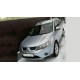 Пороги с площадкой чёрный алюминиевый лист для Mitsubishi Outlander XL 2006-2009
