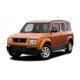 Пороги с площадкой чёрный алюминиевый лист для Honda Element 2003-2010