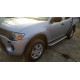 Пороги с площадкой алюминиевый лист для Mitsubishi L200 2006-2014