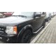 Пороги с площадкой чёрный алюминиевый лист для Land Rover Discovery 2005-2016