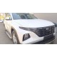 Пороги с площадкой алюминиевый лист для Hyundai Tucson 2021-2024