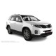 Пороги алюминиевые чёрные для Kia Sorento 2012-2020