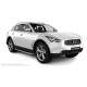 Пороги с площадкой чёрный алюминиевый лист для Infiniti FX37/FX50 2008-2014