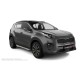 Пороги алюминиевые с нержавеющей площадкой для Kia Sportage 2016-2018