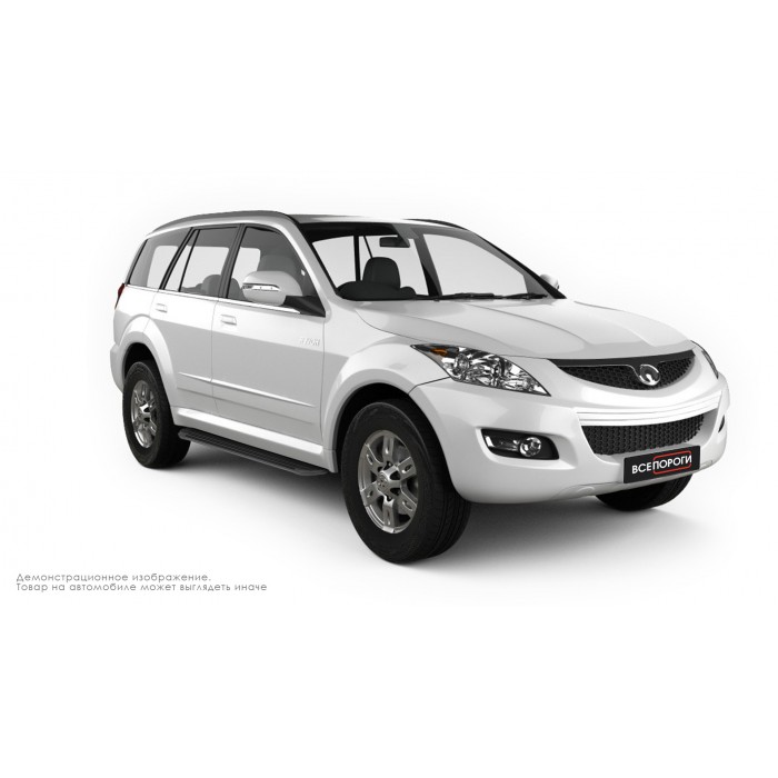 Пороги алюминиевые в полоску для Haval H5 2020-2021