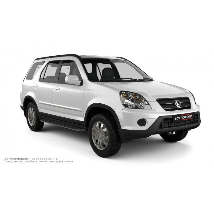 Пороги алюминиевые в полоску для Honda CR-V 1997-2007