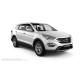 Пороги алюминиевые в полоску для Hyundai Santa Fe 2012-2015