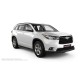 Пороги алюминиевые в полоску для Toyota Highlander 2014-2016