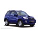 Пороги алюминиевые в полоску для Toyota Rav4 3 двери 2000-2005
