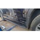 Пороги алюминиевые чёрные для Toyota Highlander 2014-2016