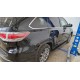 Пороги алюминиевые чёрные для Toyota Highlander 2014-2016