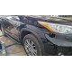 Пороги алюминиевые чёрные для Toyota Highlander 2014-2016