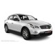 Пороги алюминиевые чёрные для Infiniti EX35/QX50 2007-2016