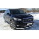 Пороги с площадкой алюминиевый лист для Infiniti QX60 2014-2016