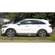 Пороги с площадкой чёрный алюминиевый лист для Kia Sorento Prime 2015-2017