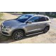 Пороги с площадкой чёрный алюминиевый лист для Skoda Karoq 2020-2024
