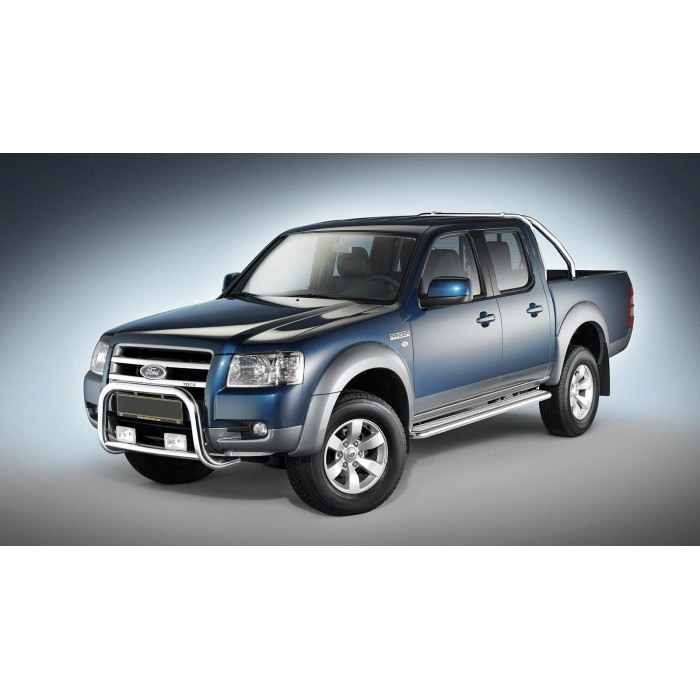 Пороги с площадкой алюминиевый лист для Ford Ranger 2006-2012