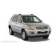Пороги алюминиевые чёрные для Kia Sportage 2004-2010